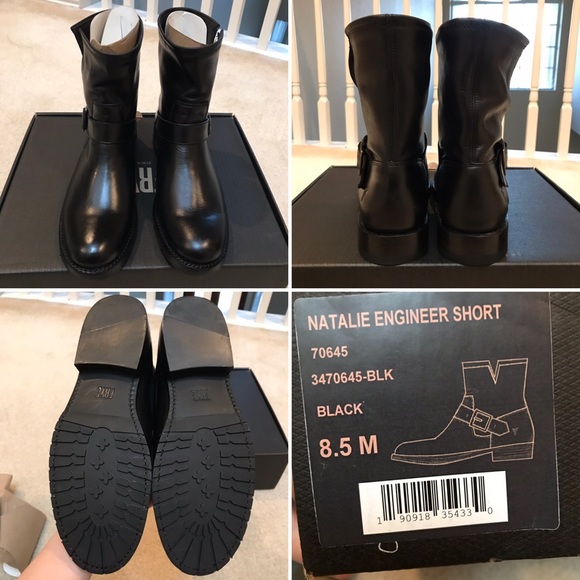 *8.5 left* NIB Frye Natalie Engineer Short Boots - Picture 4 of 8